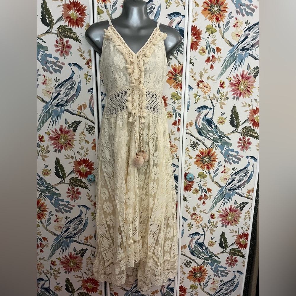 Bohemian Lace Dress in Cream